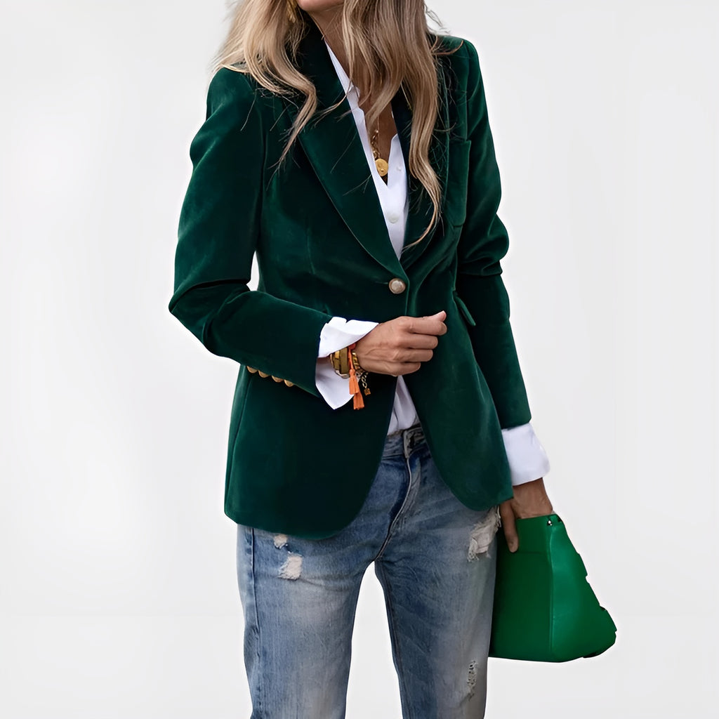 Alva™ | Velvet Blazer – Lyx och Tidlös Sti