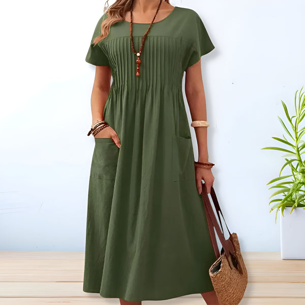 Emmanuelle™ | Elegant Klänning med Fickor
